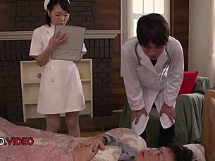 Passionate Japanese nurse Ui Kinari gives an intense blowjob