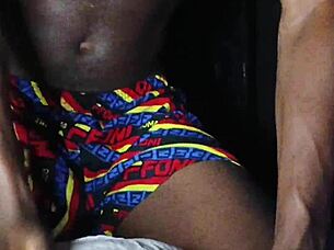 Muscular Black Male Humping Pillow Horny For Fuck