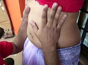 removing saree while hands tied and blindfolded