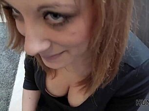 hunt4k awesome ginger satisfies stranger and earns some cash