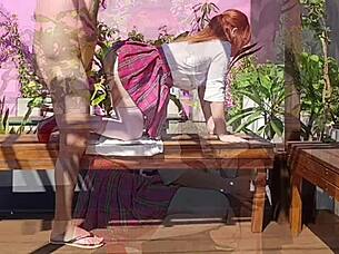 fucking the innocent redhead in the garden