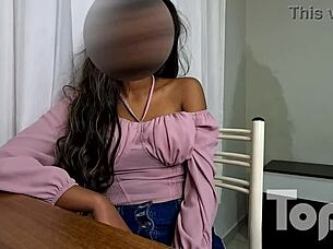beautiful venezuelan sandra strips for casting and creampie