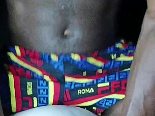 Muscular Black Male Humping Pillow Horny For Fuck
