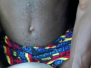 Muscular Black Male Humping Pillow Horny For Fuck