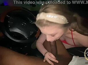 taylor blake blows rome majors cock in car