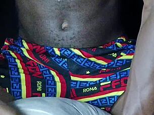 Muscular Black Male Humping Pillow Horny For Fuck