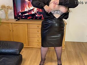 old bitch step mother knows how to get her step sons attention