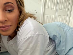 latina stepsister shares bed on vacation with monica minx