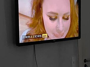 cum tribute to redhead bombshell after regret