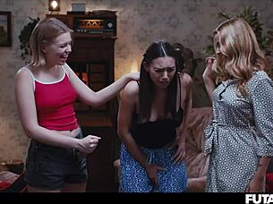 transgender supernatural threesome lesbian girls growing futa cocks and fucking latina babe
