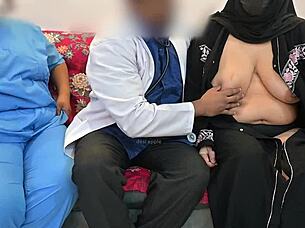 doctor enjoys fun time with patient and nurse