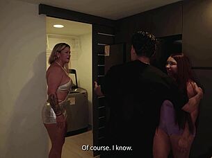 A real estate agent fucks a swingers couple to give them a discount