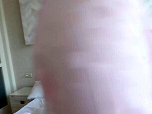 Guy fucks horny milf tits and cums in petite mouth
