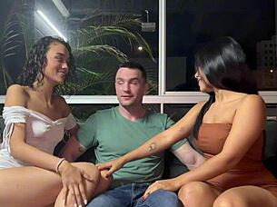 Foreigner tries sex with two very horny latinas