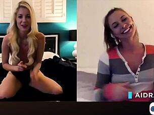 Separated Gfs Masturbate Pussy On Webcam
