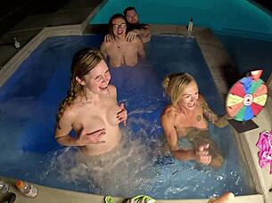 hot tub orgy with deliah grace
