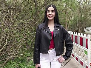 german scout films slim latina at first casting