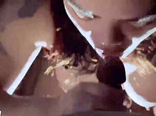 Beautiful wife sucks and swallows cum
