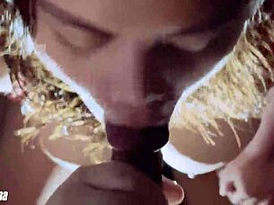 Beautiful wife sucks and swallows cum