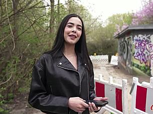 german scout films slim latina at first casting