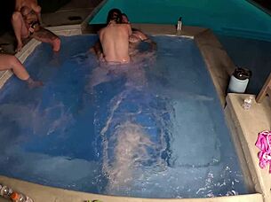 hot tub orgy with deliah grace