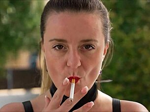 Denise klarskov smokes with friend during usa fetish session