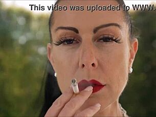 Denise klarskov smokes with friend during usa fetish session