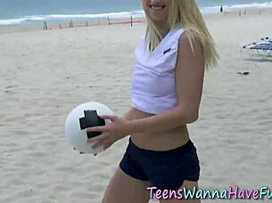 Real Teen Gets Tittyfucked In Hot Group Action