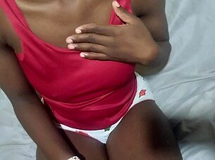 African Beauty Squirts Wet All Over Sofa