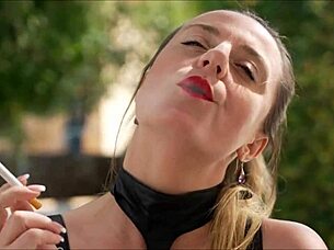 Denise klarskov smokes with friend during usa fetish session