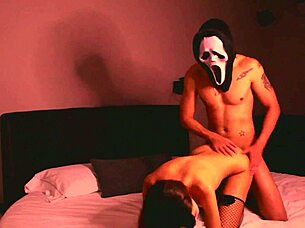 sexy latina bunny gets creampie from ghostface