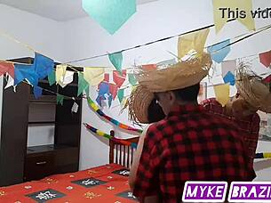 zayra and myke enjoy hot party sex in brazil