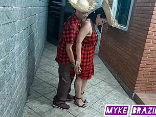zayra and myke enjoy hot party sex in brazil
