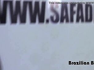 Big ass brazilian dominates nerdy client