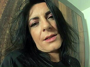 Milf in workout clothes teases with pee fetish play