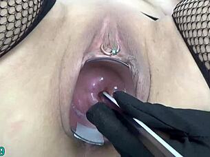 Milf uses dildo and chopsticks wildly