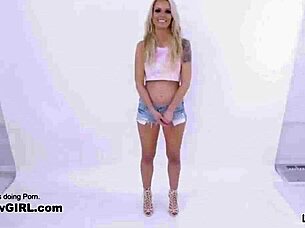 stunning blonde model gets fucked at modeling audition