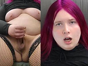Bbw Tranny Jerks Big Cock