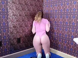 hot blond submissive teen plays with facefucking and messy submission games