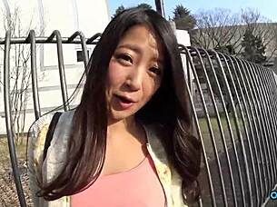 Shy asian babe gets fingered to intense orgasm