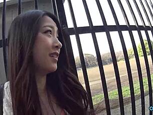 Shy asian babe gets fingered to intense orgasm