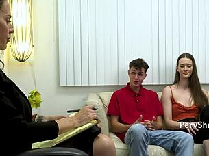 pervshrink helps with intense office reality session between doctor and patient