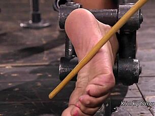 Two redhead slaved fucked in bondage