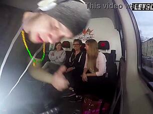 Slim Matching Sisters Get Cunts Filled In Van