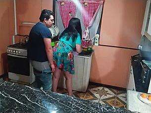 fucking curvy wife rough in kitchen