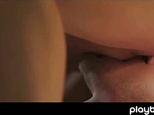 blondie spies on a couple and joins them for a fuck