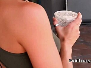 perky tits teen flashes outdoors for fun