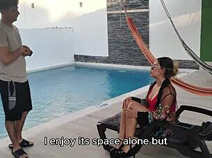 A shy guy puts sunscreen on my ass i end up getting really horny and let him fuck me with his big cock juliana rose