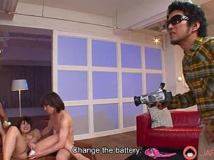 japanese women alice mizuno and honami share group scene