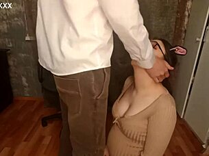 my submissive pregnant wife on a leash sucks my fingers